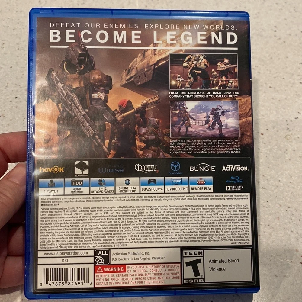 PS4 Destiny Video Game